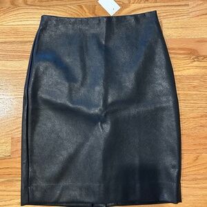 NWT JCrew Leather Skirt